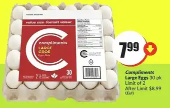 FreshCo Compliments Large Eggs 30 pk offer