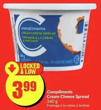 FreshCo Compliments Cream Cheese Spread offer