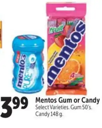 Family Foods Mentos Gum or Candy offer