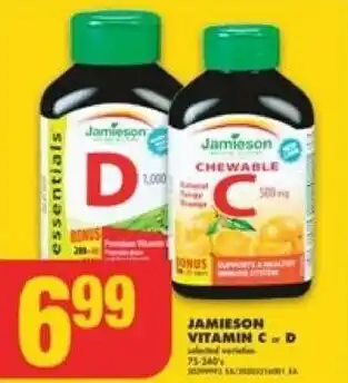 No Frills JAMIESON VITAMIN C or D offer