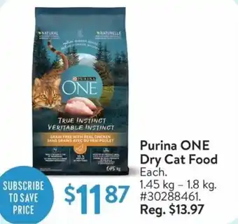 Walmart Purina ONE Dry Cat Food offer