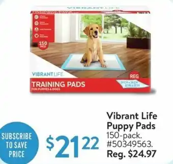 Walmart Vibrant Life Puppy Pads offer