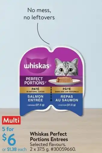 Walmart Whiskas Perfect Portions Entrees offer