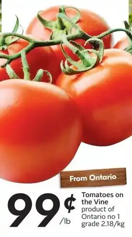 Sobeys Tomatoes on the Vine offer
