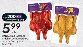 Sobeys PANACHE Flattened Chicken Lemon Greek, Jerk or Portuguese offer