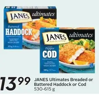 Sobeys JANES Ultimates Breaded or Battered Haddock or Cod 530-615 g offer
