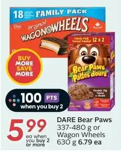 Sobeys DARE Bear Paws offer