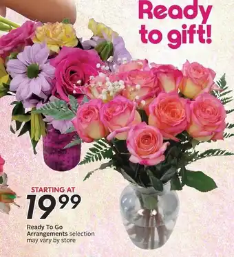 Sobeys Ready To Go Arrangements offer