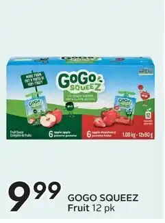 Sobeys GOGO SQUEEZ Fruit 12 pk offer