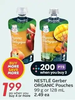 Sobeys NESTLÉ Gerber ORGANIC Pouches offer