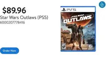 Walmart Star Wars Outlaws (PS5) offer