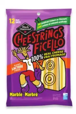 Walmart Black Diamond Lactose Free or Probiotic Cheestrings offer