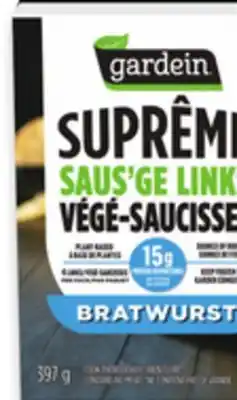 Walmart Gardein Suprême Bratwurst Plant-Based Sausages offer