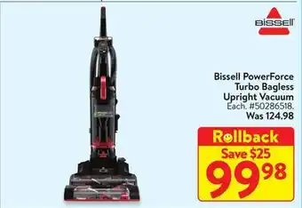 Walmart Bissell PowerForce Turbo Bagless Upright Vacuum offer