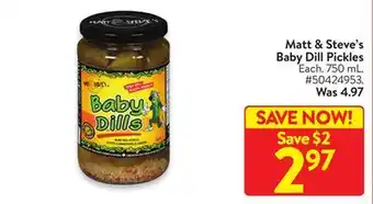 Walmart Matt & Steve's Baby Dill Pickles offer