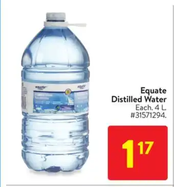 Walmart Equate Distilled Water offer