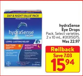 Walmart hydraSense Eye Drops offer