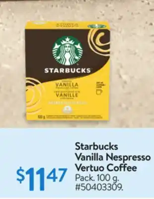 Walmart Starbucks Vanilla Nespresso Vertuo Coffee offer