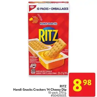 Walmart RITZ Handi-Snacks Crackers N Cheesy Dip offer