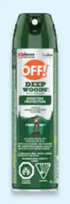 Walmart OFF! Deep Woods Insect Repellent Spray offer