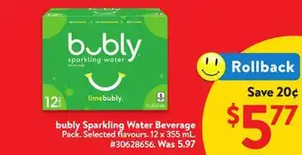 Walmart bubly Sparkling Water Beverage offer