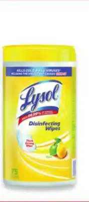 Walmart Lysol Wipes 75s - 80s offer