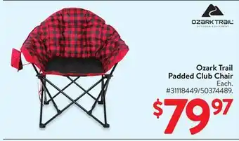 Walmart Ozark Trail Padded Club Chair offer