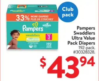 Walmart Pampers Swaddlers Ultra Value Pack Diapers offer