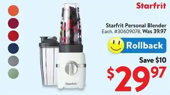 Walmart StarFrit Personal Blender offer