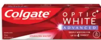 Walmart Colgate Optic White Advanced 73 ml offer