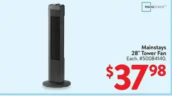 Walmart Mainstays 28 Tower Fan offer