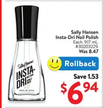 Walmart Sally Hansen Insta-Dri Nail Polish offer