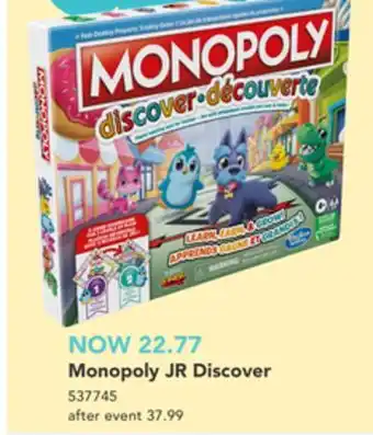 Toys R us Monopoly JR Discover offer