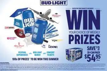 The Beer Store Bud Light 30 Can Pack offer