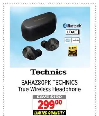 2001 Audio Video TECHNICS True Wireless Headphone offer