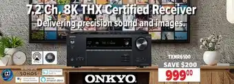 2001 Audio Video ONKYO 7.2 Ch. 8K THX Certified Receiver offer