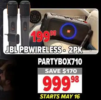 2001 Audio Video JBL PARTY BOX BT AUDIO SYSTEM offer