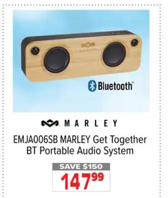2001 Audio Video MARLEY Get Together BT Portable Audio System offer