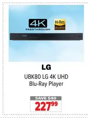 2001 Audio Video LG 4K UHD Blu-Ray Player offer