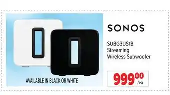 2001 Audio Video SONOS Streaming Wireless Subwoofer offer