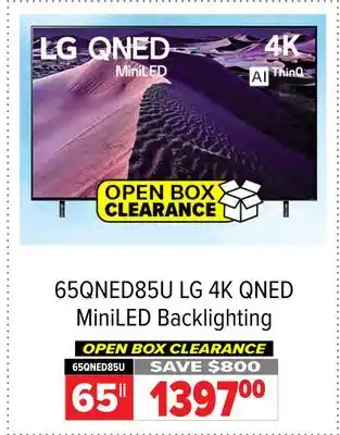 2001 Audio Video LG 65 4K QNED MiniLED Backlighting offer