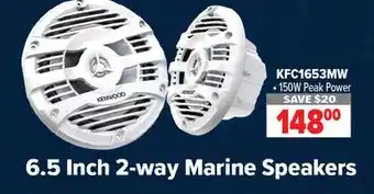 2001 Audio Video Kenwood 6.5 Inch 2-Way Marine Speakers offer