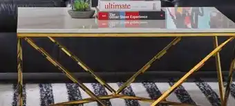 Leon's Lynn Coffee Table - Marble and Gold offer