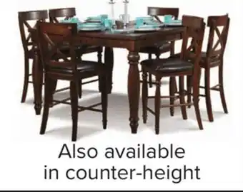 Leon's Kingstown 7-Piece Extendable Counter Height Dining Set - Chocolate offer