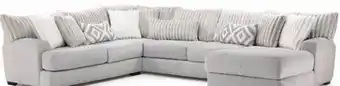 Leon's Haisley 3-Piece Sectional with Right-Facing Chaise - Grey offer