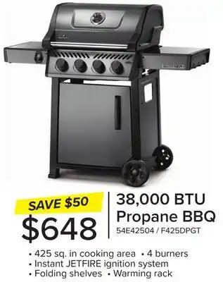 Leon's Napoleon Freestyle 425 Propane Gas Grill, Graphite Grey - F425DPGT offer