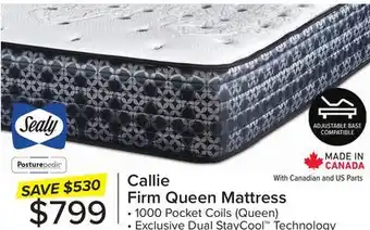 Leon's Sealy Posturepedic Plus Sterling Series - Callie Firm Queen Mattress offer