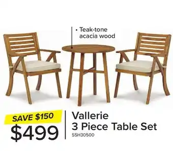Leon's Vallerie 3-Piece Outdoor Table and Chairs Set - Brown offer