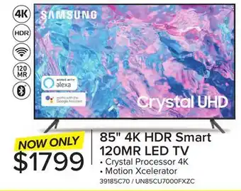 Leon's Samsung 85 CUHD 4K Smart TV UN85CU7000FXZC offer