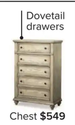 Leon's Emma 5 Drawer Chest - Oak offer